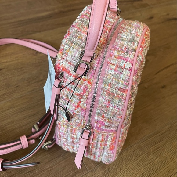 KATE SPADE-NWT Pink Tweed/Leather Mini Backpack main image 7